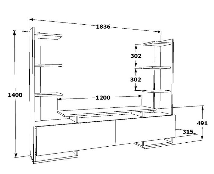 Hanah Home Ava Soporte para TV Blanco y Roble Hanah Home Ava Soporte para TV Blanco y Roble